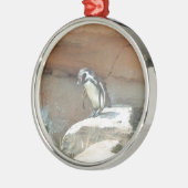 Pinguïn, wilde dieren, wilde vogels, dierentuin, z metalen ornament (Links)