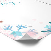 Pinguïn Winter Genderopenbaarmakingsraad Poster (Hoek)