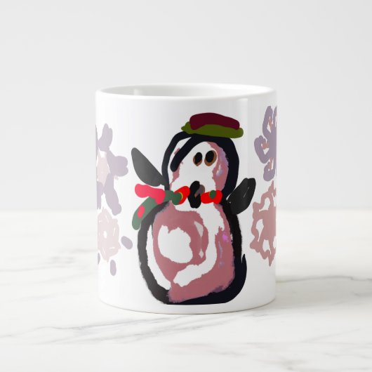 Pinguïn Winter Grote Koffiekop (Voorkant)