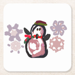 Pinguïn Winter Kartonnen Onderzetters