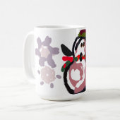 Pinguïn Winter Koffiemok (Voorkant links)