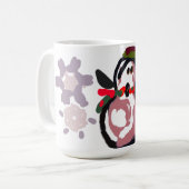 Pinguïn Winter Koffiemok (Voorkant links)