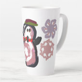 Pinguïn Winter Latte Mok (Rechterhoek)
