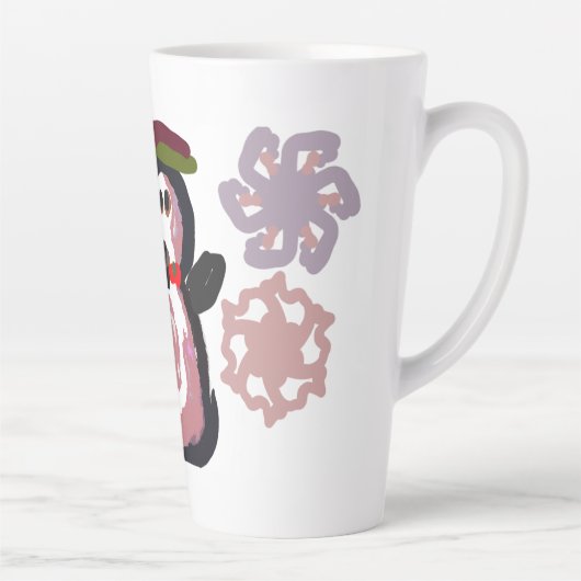 Pinguïn Winter Latte Mok (Rechts)