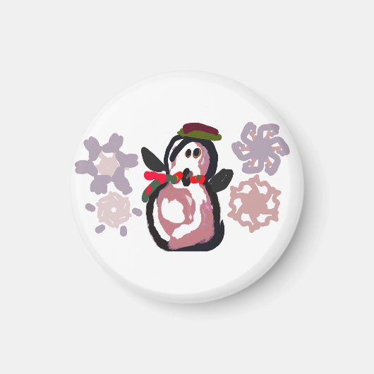 Pinguïn Winter Magneet (Voorkant)
