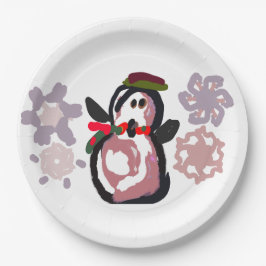 Pinguïn Winter Papieren Bordje