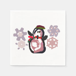 Pinguïn Winter Servet