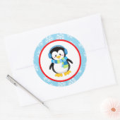 Pinguïn Winter Sneeuwvlok Stickers (Envelop)