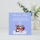 Pinguïn Winter Snow Birthday Baby shower Book Bedankkaart (Staand voorkant)