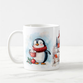 Pinguïn "Word wakker en straal" Winter mok