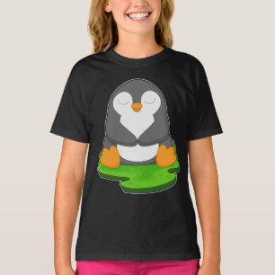 Pinguïn Yoga Fitness Meditatie T-shirt