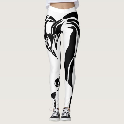 Pinguïn Yoga Workout-Leggings personaliseren Leggings (Voorkant)