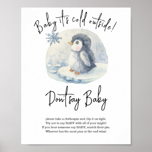Pinguïn - Zeg geen baby Poster (Voorkant)