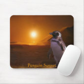 PINGUÏN ZONSONDERGANG Mousepad Muismat (Met muis)