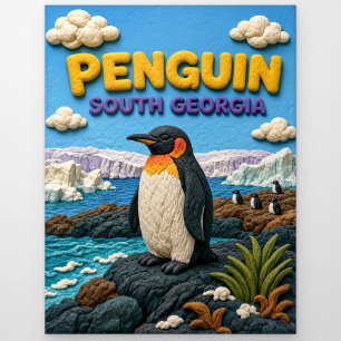 Pinguïn Zuid-Georgië Modern KlayKoo Briefkaart