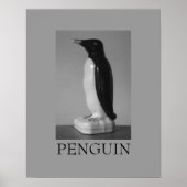 pinguïn ~ zwart-wit poster (Voorkant)
