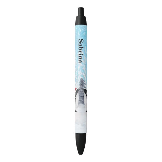  pinguïn zwarte inkt pen (Voorkant Verticaal)