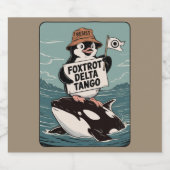 Pinguïnactivisme Weerstaan Vintage Protest Bier Etiket (Enkel label)