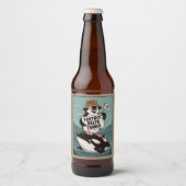 Pinguïnactivisme Weerstaan Vintage Protest Bier Etiket (Voorkant)