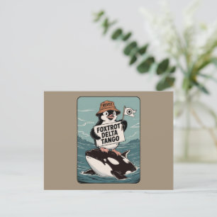 Pinguïnactivisme Weerstaan Vintage Protest  Briefkaart