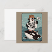 Pinguïnactivisme Weerstaan Vintage Protest  Kaart (Voorkant / Achterkant)
