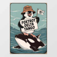 Pinguïnactivisme Weerstaan Vintage Protest
