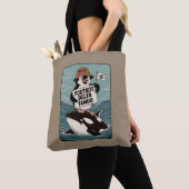 Pinguïnactivisme Weerstaan Vintage Protest Tote Bag (Dichtbij)