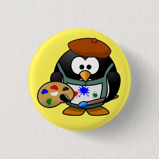 Pinguïnbadge Ronde Button 3,2 Cm (Voorkant)