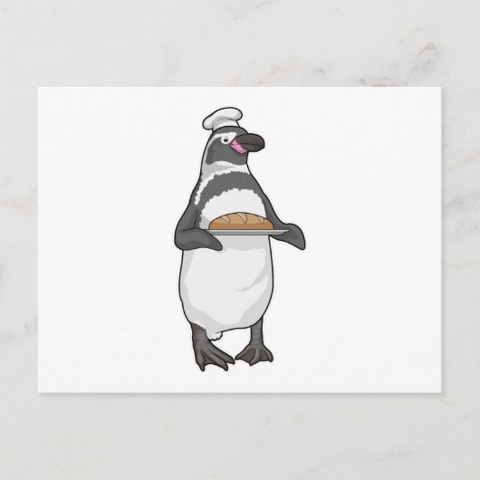 Pinguïnbakker Brood Briefkaart (Voorkant)