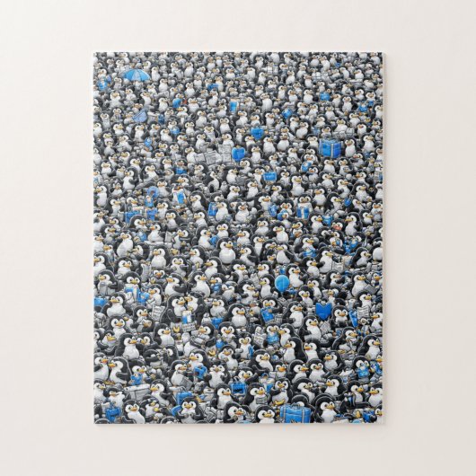 Pinguïnchaos Op Volgend Niveau Legpuzzel (Verticaal)
