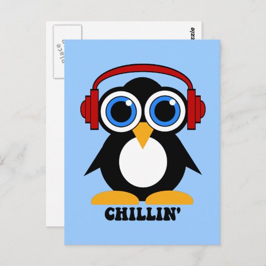 pinguïnchilline briefkaart (Voorkant / Achterkant)