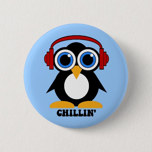 pinguïnchilline ronde button 5,7 cm (Voorkant)