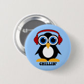pinguïnchilline ronde button 5,7 cm (Voorkant /achterkant)