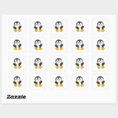 Pinguïndieren voor kinderen Funny Bird Vierkante Sticker (Vel)