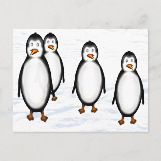 Pinguine Briefkaart (Voorkant)