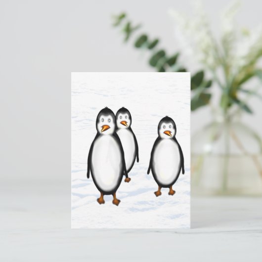 Pinguine Briefkaart (Staand voorkant)