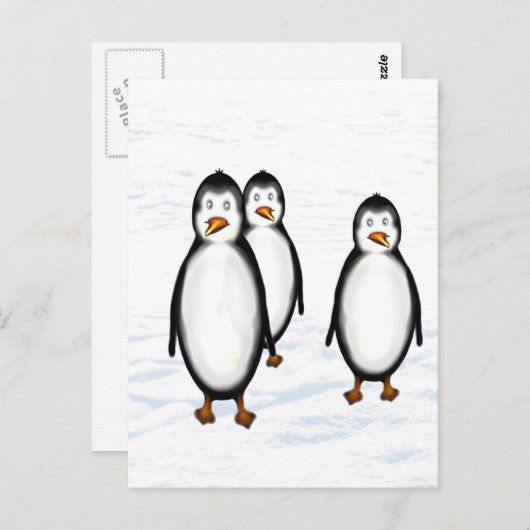 Pinguine Briefkaart (Voorkant / Achterkant)
