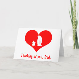 Pinguïnen: Het de gelukkige Papa en Kuiken van Kaart