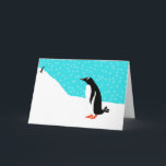 Pinguïnen in de Sneeuw Feestdagen Kaart<br><div class="desc">De vakantie juicht galore in dit nondenominationalwenskaart toe.</div>
