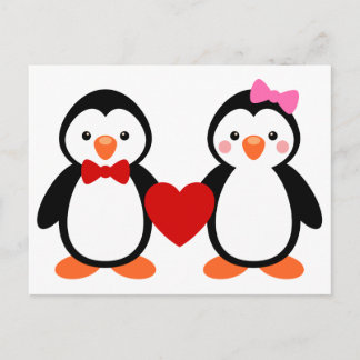 Pinguïnen in Liefde Briefkaart