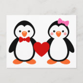 Pinguïnen in Liefde Briefkaart (Voorkant)