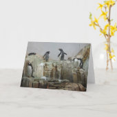 Pinguïnen Kaart (Gele Bloem)