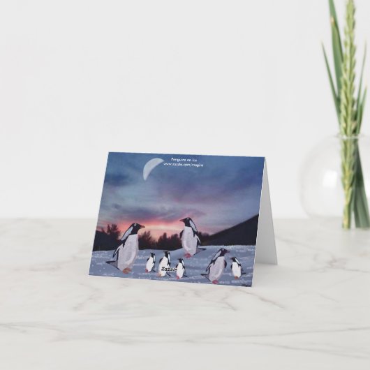 Pinguïnen op de Kaarten van de Vakantie van het (Achterkant)