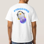 PINGUINEN - TEAM VOOR BOWLING T-SHIRT (Achterkant)