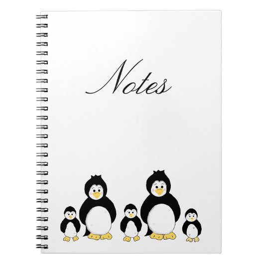 Pinguïnfamilie Notitieboek (Voorkant)