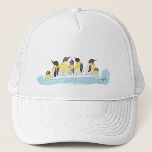 Pinguïnfamilie Trucker Pet (Voorkant)