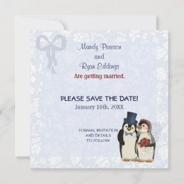 Pinguïnhuwelijk - Bewaar de datum Save The Date
