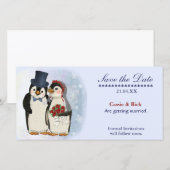 Pinguïnhuwelijk Save The Date (Voorkant / Achterkant)