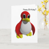 pinguïnkaart kaart (Gele Bloem)