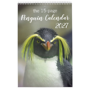 Pinguïnkalender van 15 maanden met beschrijvingen kalender